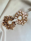 Hoop Crystal Stone Earrings