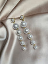 Elegant Pearl Long Earrings Style Large Imitation Pearl Pendant Earrings