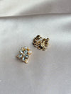 Zircon Flower Mini Pearl Flower Earrings