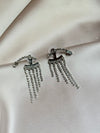 Sparkling Rhinestone Pearl Earrings