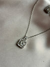 Diamond Zirconia Necklace Earring Ring Set