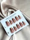 French gold nail tip nails press on 24pcs