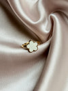 Lucky Five-petal Flower Clover Earrings Necklace Ring Bracelet Four-piece Set for Woman