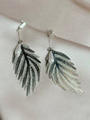 Feather Shaped Metal Exaggerated Statement Earrings Dangle Earrings