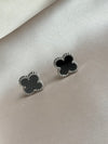 1Pair Korean Style Four Leaf Clover Stud Earrings