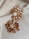 Hoop Crystal Stone Earrings
