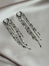 Trendy Elegant Metal Long Tassel Drop Earrings