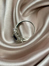 Blue Stone Silver Zirconia Ring
