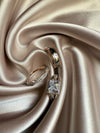 3 piece 18K Rose Gold Princess Real Diamond Ring