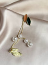Leaf Pearl Earring