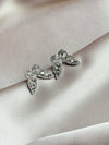 Butterfly zircon earrings stud