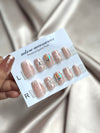 Bling pink 24pcs press on nails