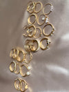 Set Of Gold Stone Pearl Rings
