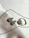 Diamond Zirconia Necklace Earring Ring Set