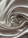 New Fashion Double Layer 3-GRAIN Zircon Ring