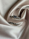 2 PCS/Set ! Trendy Milangirl White zircon Round Ring Set