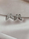Butterfly zircon earrings stud