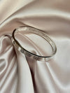 Stainless silver steel bracelet, plain, rust-resistant, non-tarnish, durable steel bangle,Stainless steel fashion bangle