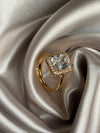 Ring for Women Inlaid Square Zircon Rings Adjustable