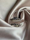 2 PCS/Set ! Trendy Milangirl White zircon Round Ring Set