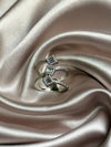 New Fashion Double Layer 3-GRAIN Zircon Ring