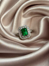 Green Cubic Zirconia Ring