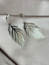 Feather Shaped Metal Exaggerated Statement Earrings Dangle Earrings