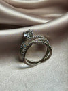Sparkling Zircon Set Diamond Ring