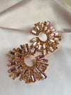 Hoop Crystal Stone Earrings